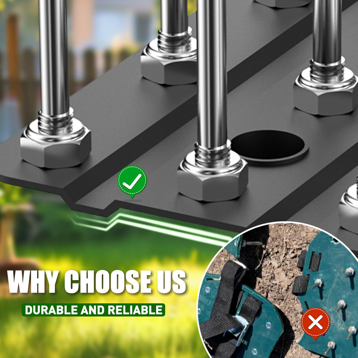 TOPHDY aerator tool with ergonomic handle reduces strain during aeration
