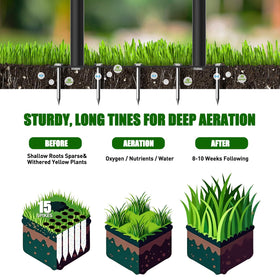 TOPHDY lawn aerator works across different lawn sizes and soil types