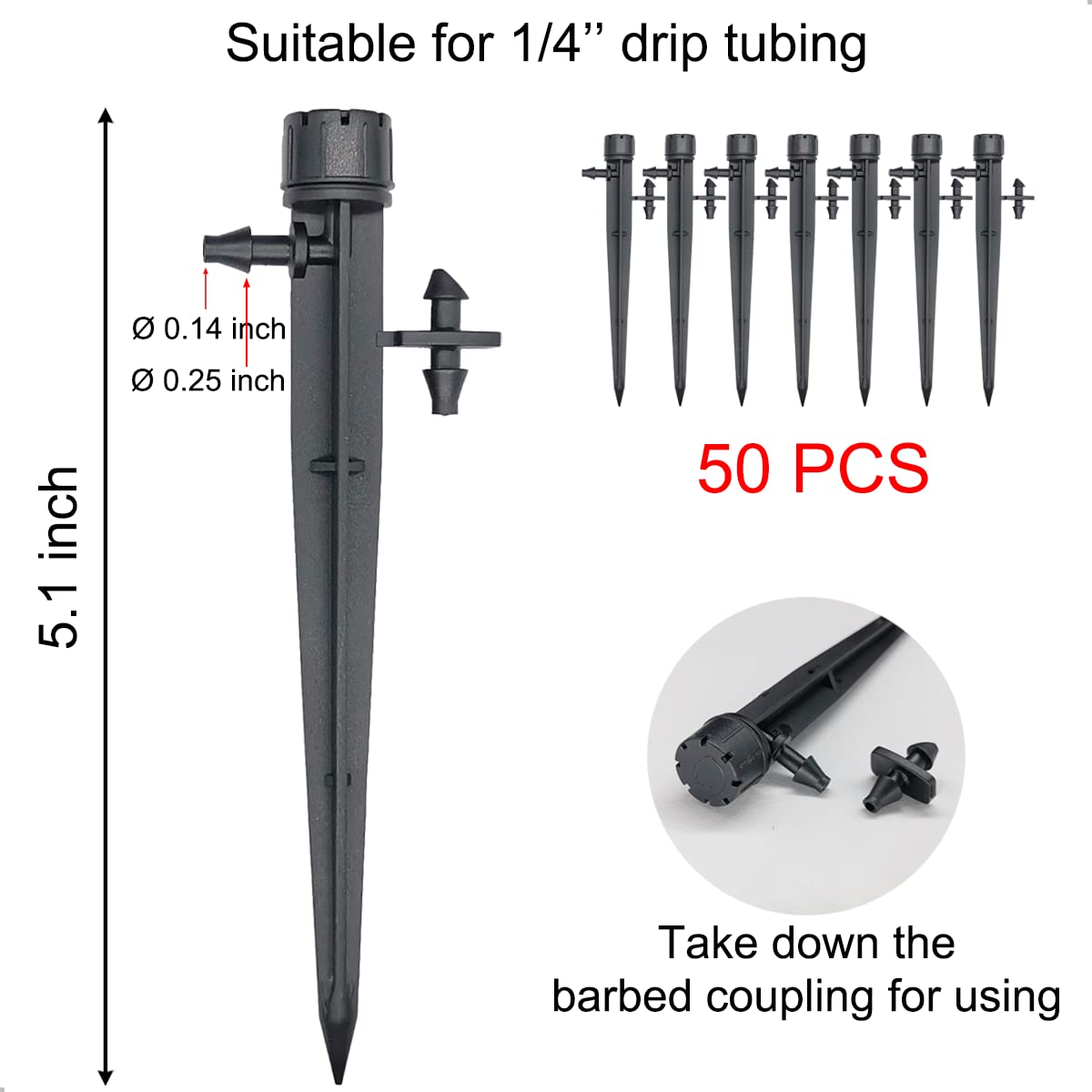 Topiverse drip emitter with adjustable flow cap for customizable watering in gardens.
