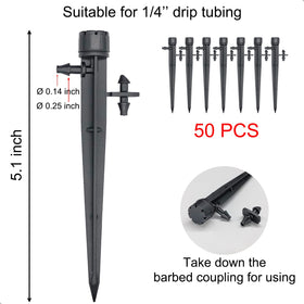 Topiverse drip emitter with adjustable flow cap for customizable watering in gardens.