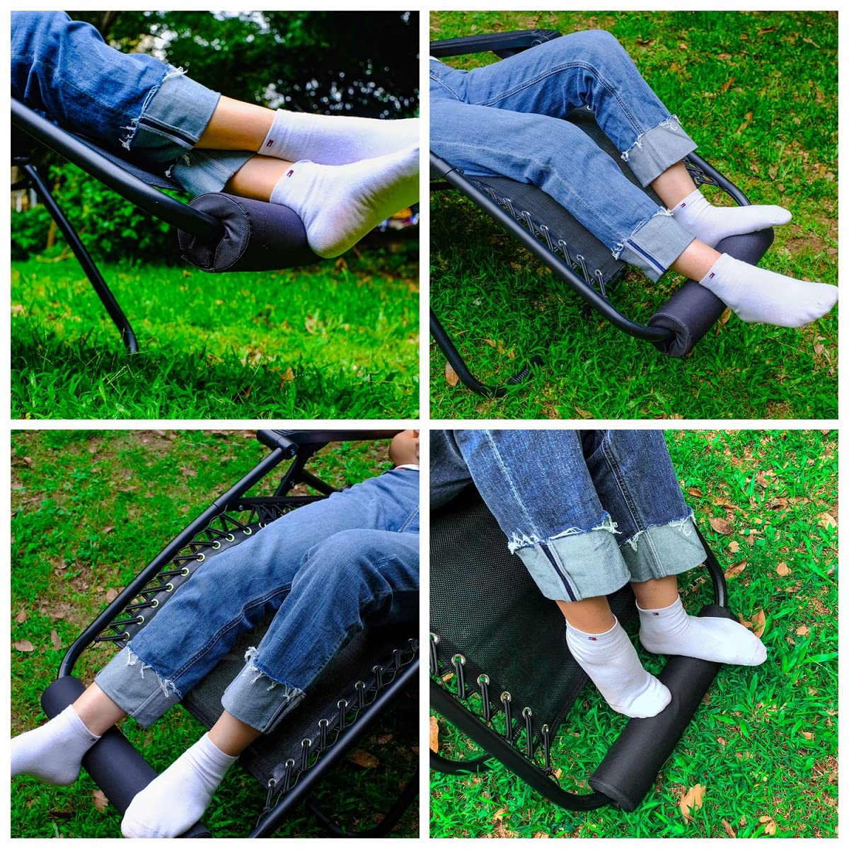 TOPJUM footrest cushion easy-clean design stays fresh after outdoor lounging.
