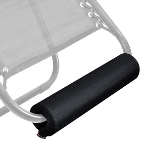 TOPJUM footrest cushion on a zero gravity chair enhances outdoor lounging.