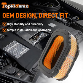 Topkidame replacement filter beside tools for quick at-home service.