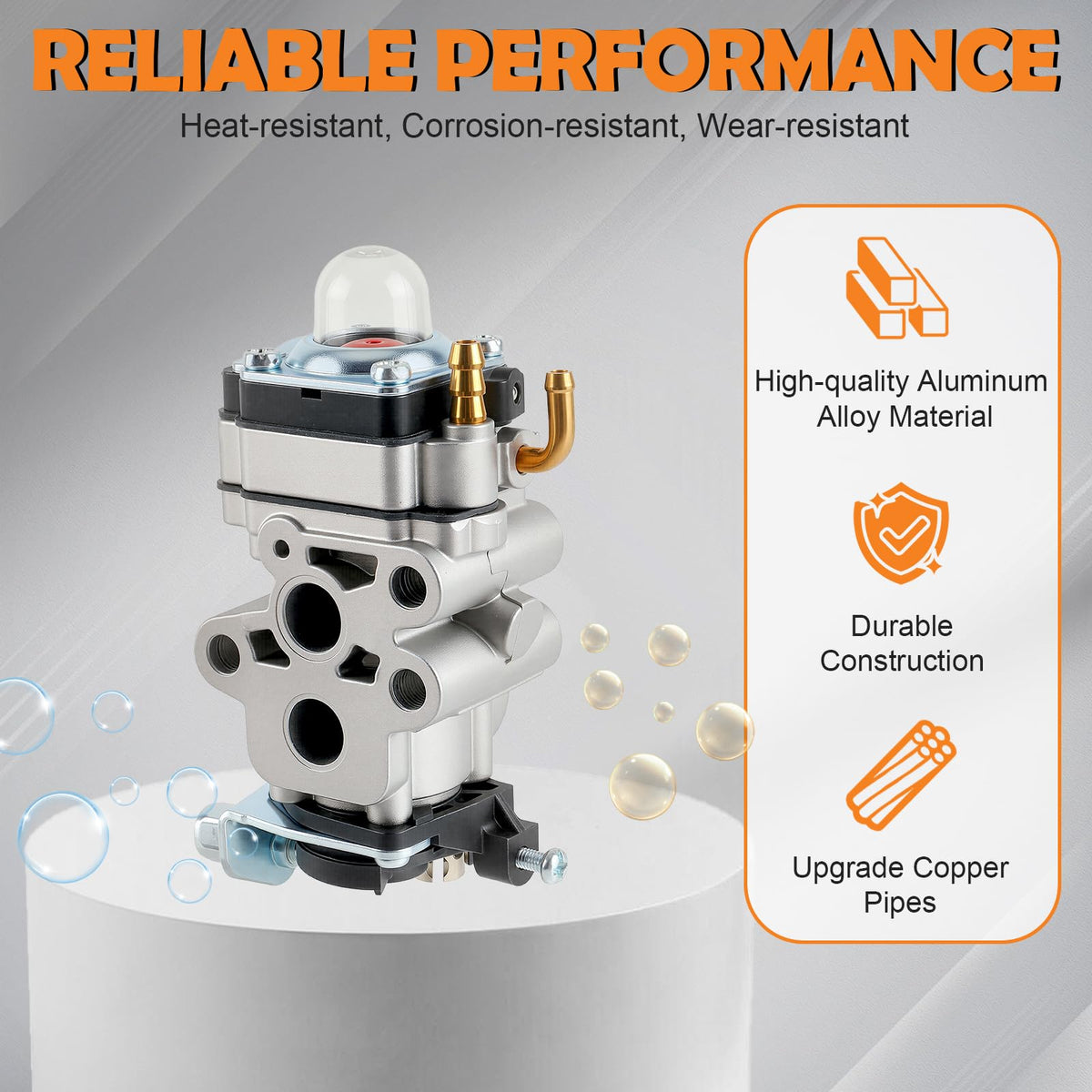 Topkidame carburetor for RedMax GZ30N, enhanced performance under load