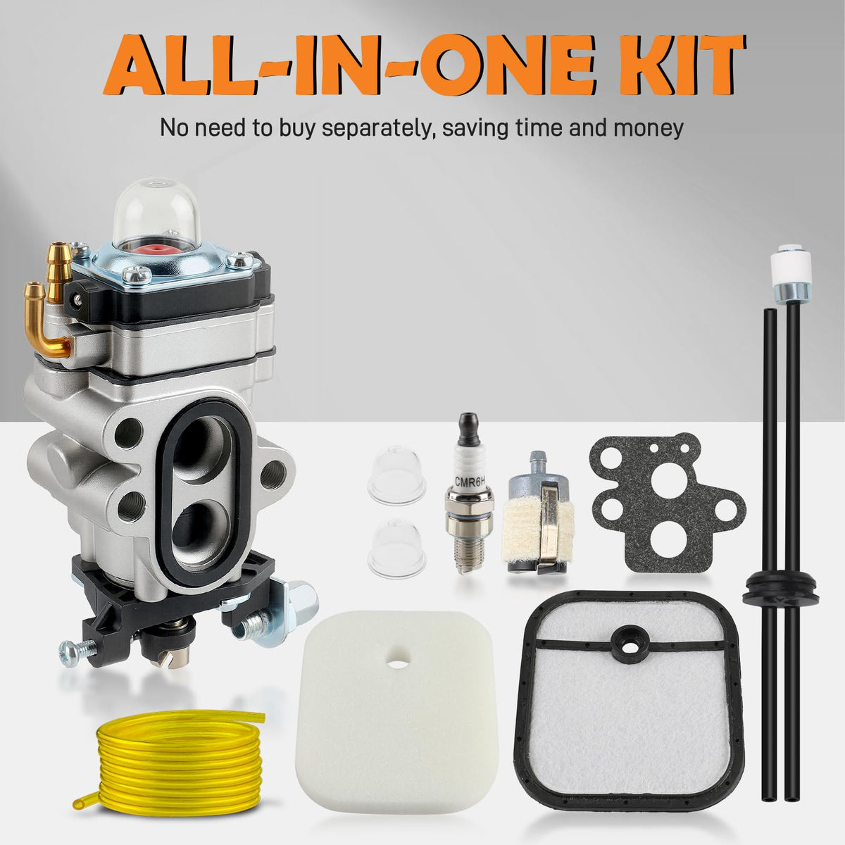 Topkidame carburetor for RedMax HEZ2460F, optimized fuel delivery for steady performance
