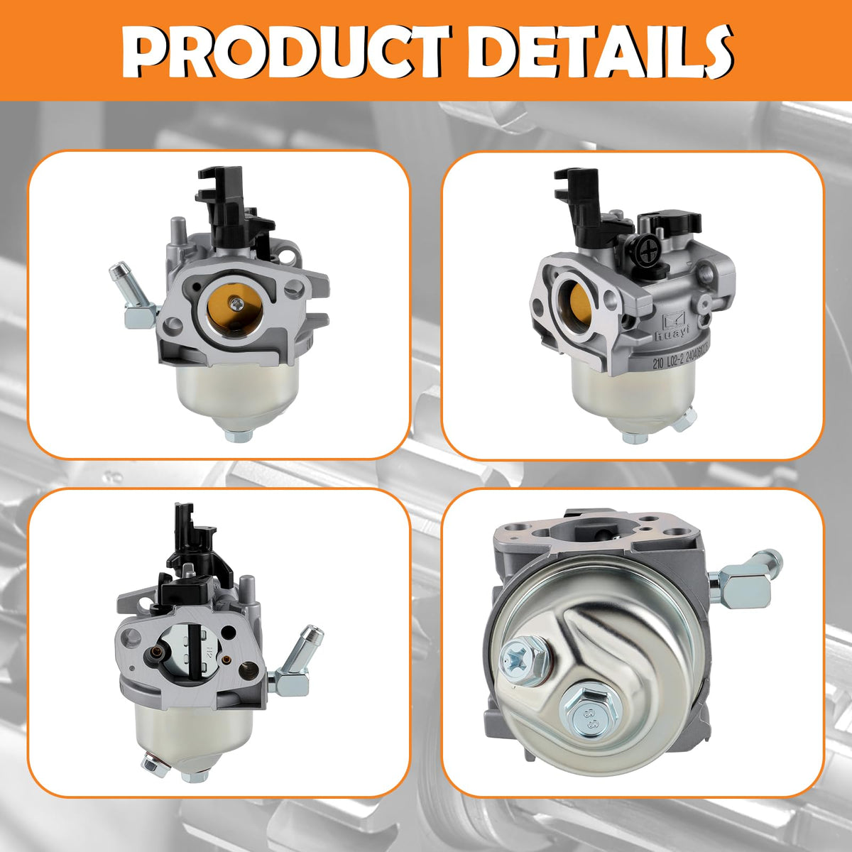 Topkidame Huayi carburetor matches Mi-T-M CM2600 for seamless fit.