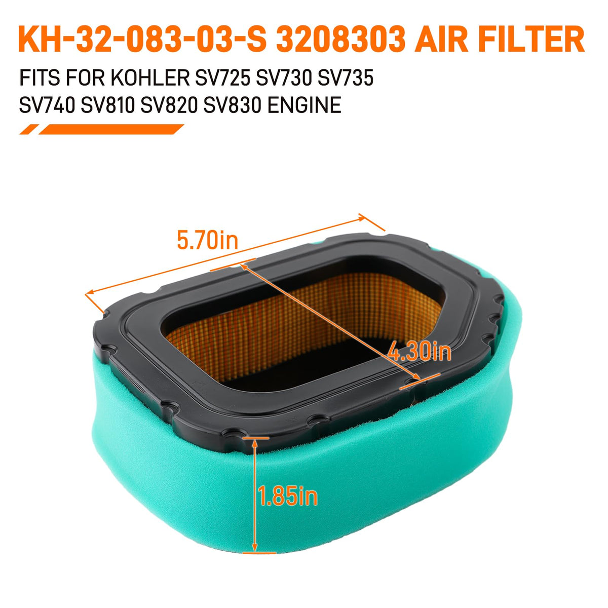 Topkidame Kohler fitment SV710-SV840 illustrating broad compatibility.