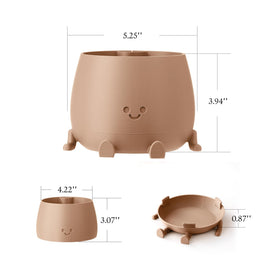 TOPOLA Happy Face Planter drainage holes emphasis healthy drainage and root care.
