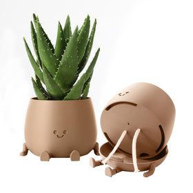 TOPOLA Happy Face Planter self-watering system focus, keeps plants hydrated even on busy days.