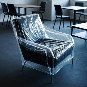 TopSoon tear-resistant plastic chair cover shields furniture while relocating