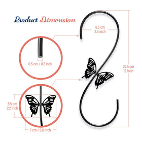 TopWoot butterfly-detail hanger adds charm while supporting bird feeders.