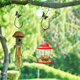 TopWoot garden decoration extension hook doubles as wind chime or lantern hanger.