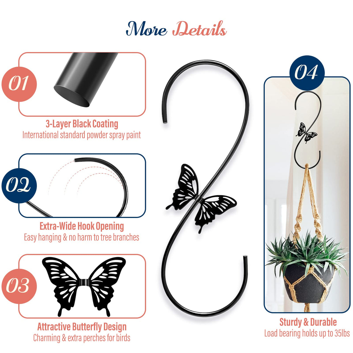 TopWoot metal hook 2-pack offers a durable, rust-resistant hanging solution.