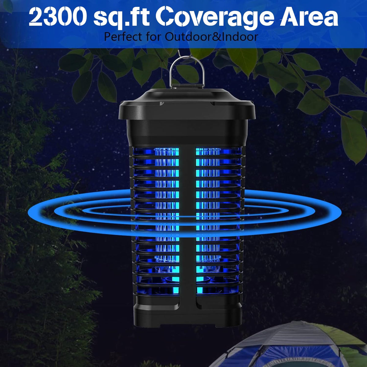 Topwowe Bug Zapper placed indoors in living room for subtle pest control
