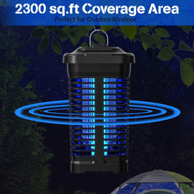 Topwowe Bug Zapper placed indoors in living room for subtle pest control