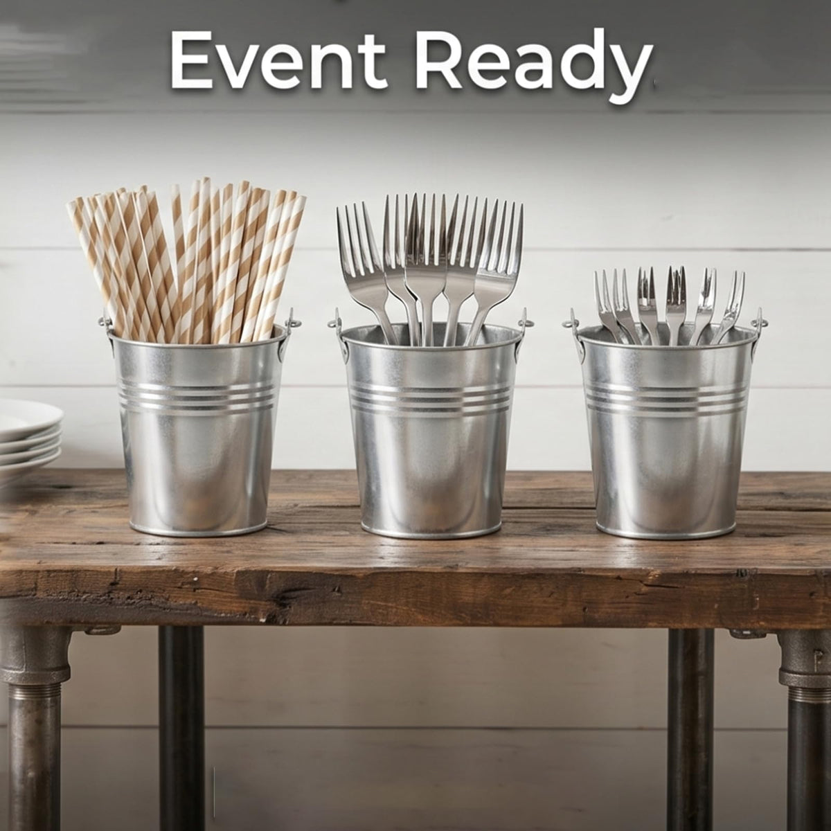 TOPZEA mini buckets add rustic charm to hotel buffets.