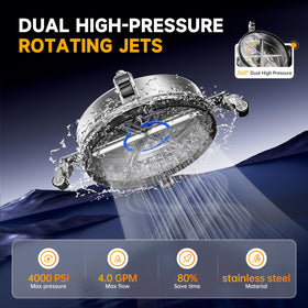 TOR stainless steel body at 4000 PSI demonstrates durable construction for heavy-duty cleaning