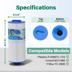 TOREAD spa filter in use in a Jacuzzi for cleaner water