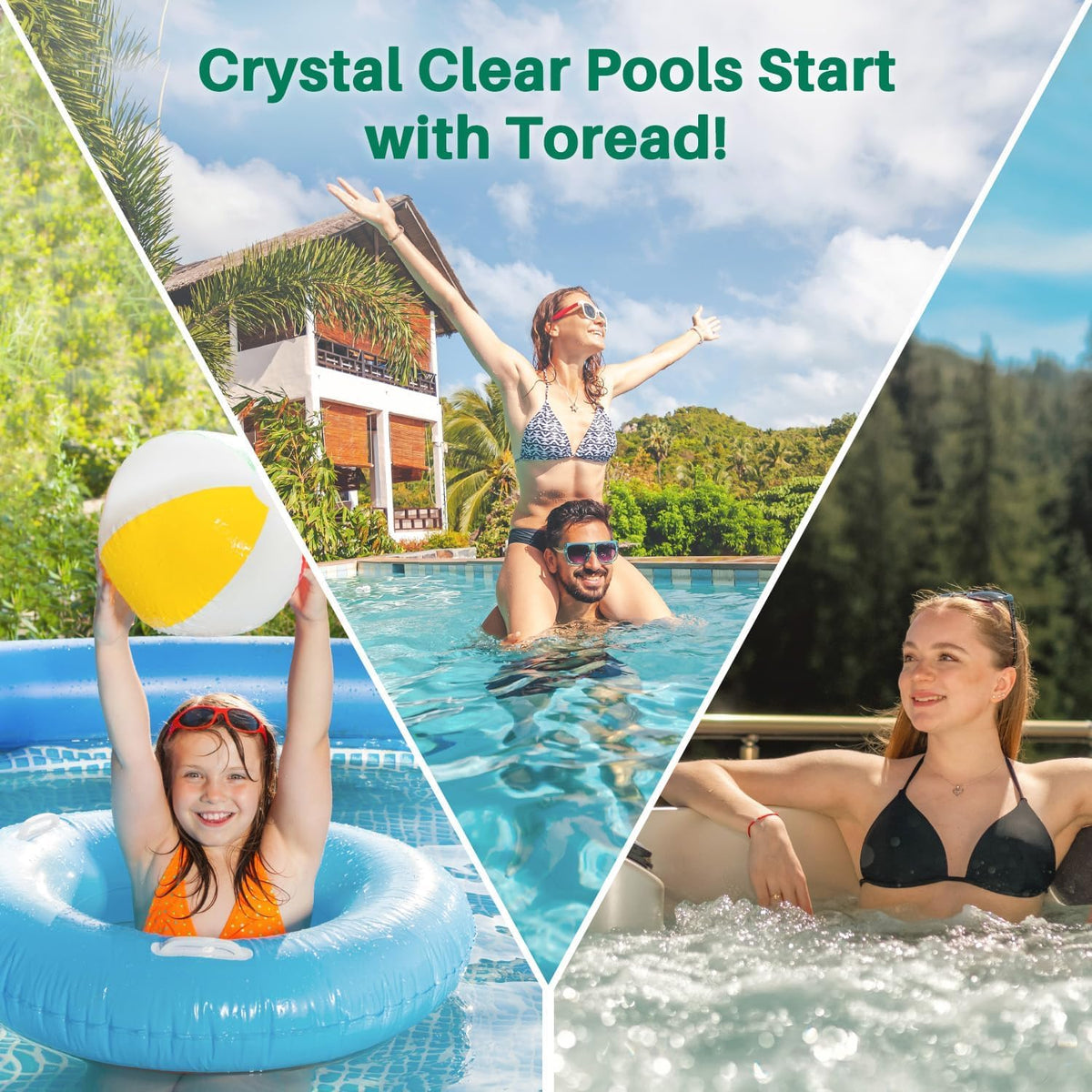 TOREAD TRF-8418 in-use image shows simple maintenance for clear water