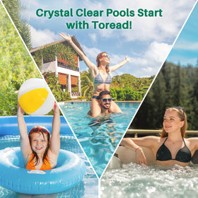 TOREAD TRF-8418 in-use image shows simple maintenance for clear water