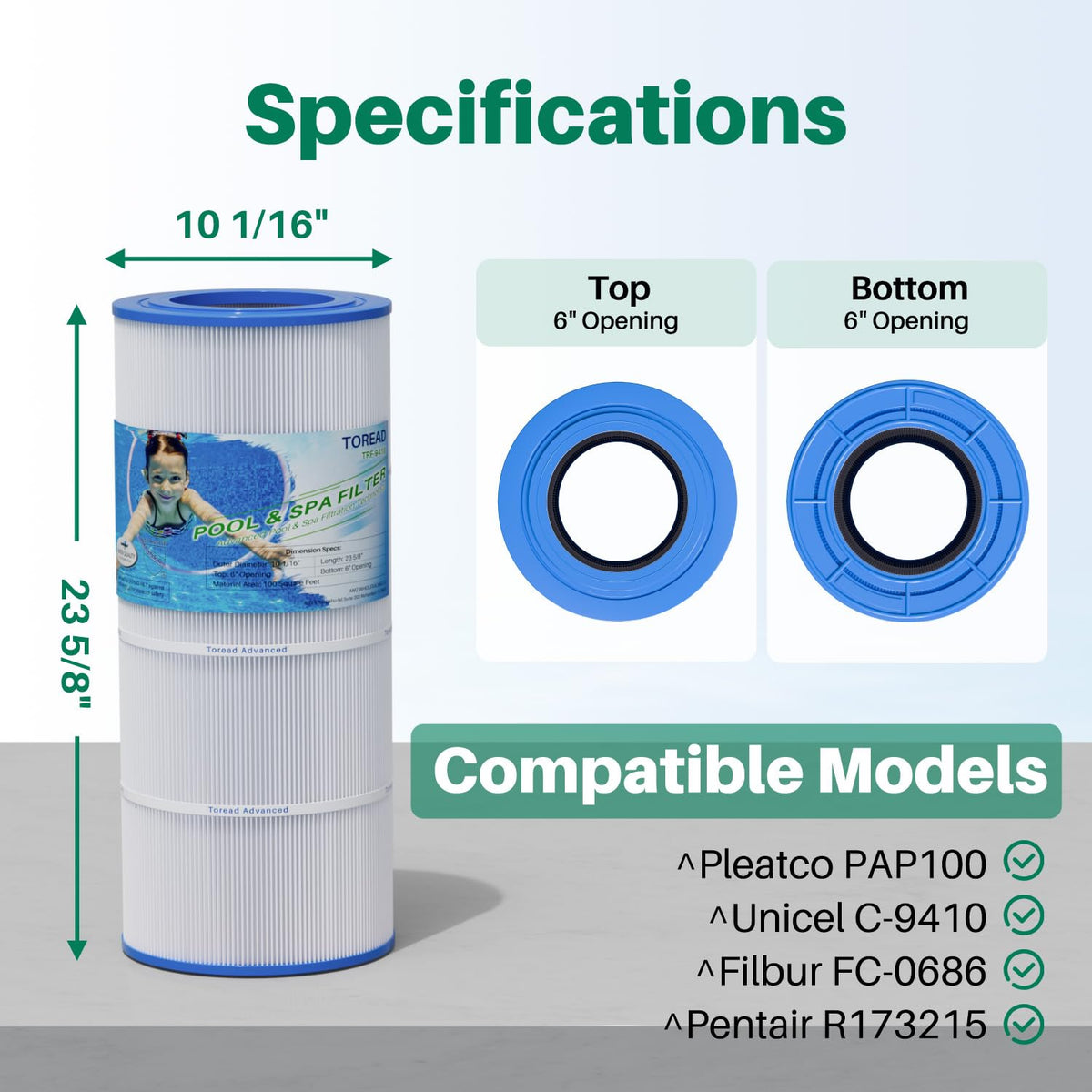 TOREAD TRF-9410 outer diameter close-up showing compatibility with housings.