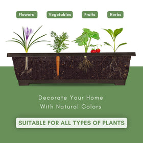 TOREVSIOR staggered planters draining water to ground level