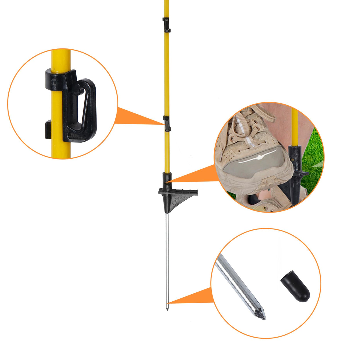 Toriexon 30-pack step-in post set for bulk fencing projects