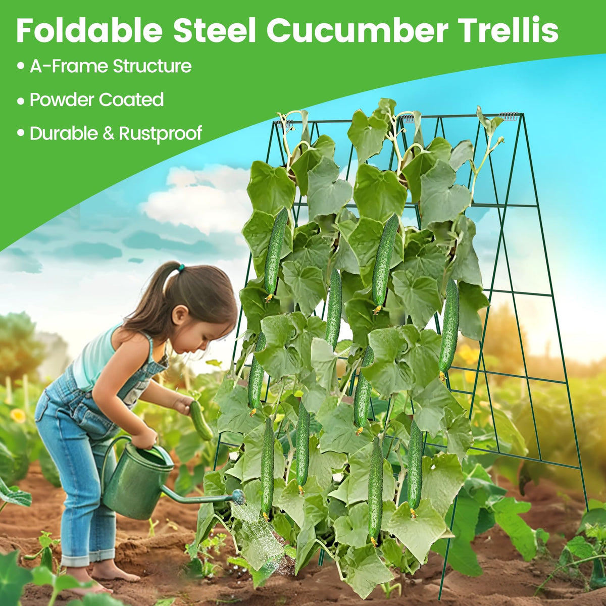 Toriexon A-frame garden trellis 46 inches long helps vines in small spaces