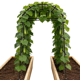 Toriexon garden arch trellis tall 7.4ft for climbing plants and easy garden access.