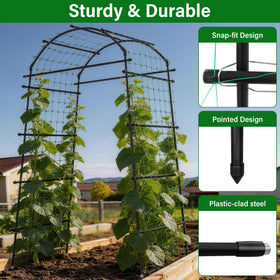 Toriexon garden arch trellis adjustable width helps fit different beds.