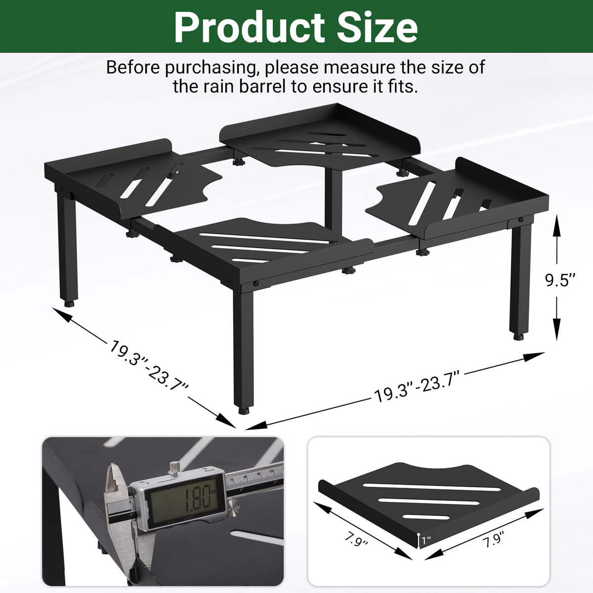Toriexon close-up of heavy-duty steel stand with powder-coated finish