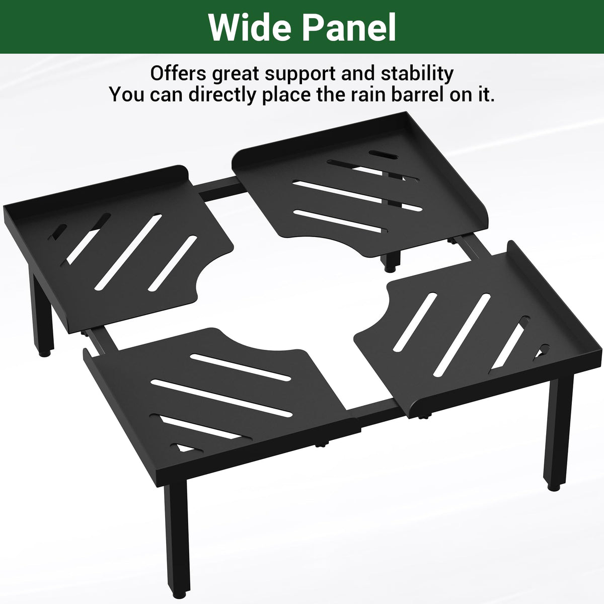 Toriexon heavy-duty stand stabilizes barrels to prevent tipping.