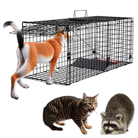 Toriexon Humane Large Animal Trap front view shows robust, rust-resistant construction for secure captures