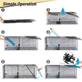 Toriexon Humane Large Animal Trap handrail enables safe transport