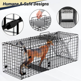 Toriexon Humane Large Animal Trap interior-space provides comfortable movement area