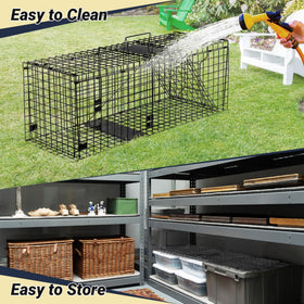 Toriexon Humane Large Animal Trap mesh-detail shows reinforced, safe mesh design