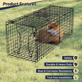 Toriexon humane large trap folded storage demonstrates space-saving and quick setup.