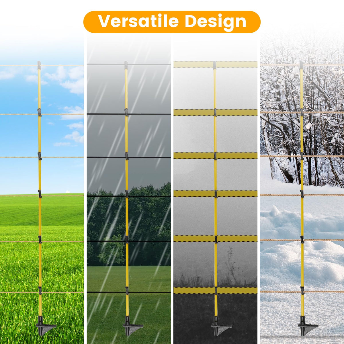 Toriexon portable temporary fence post ready for garden or field