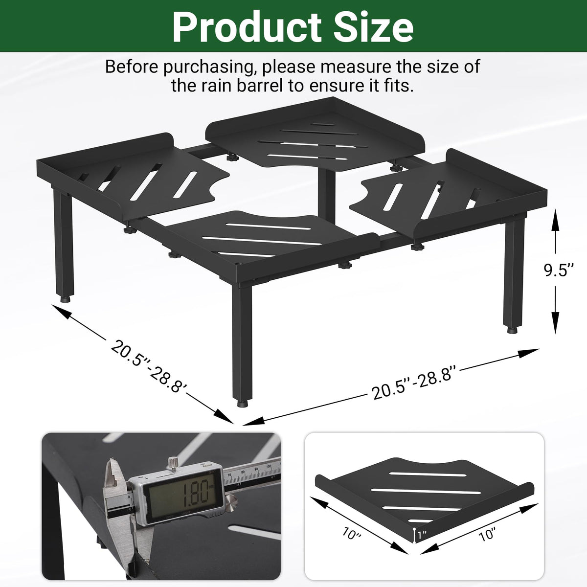 Toriexon steel stand with powder coat resists rust for outdoor use.