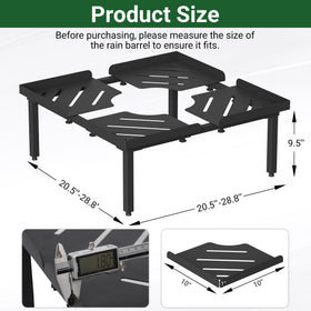 Toriexon steel stand with powder coat resists rust for outdoor use.