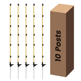 Toriexon step-in electric fence post in outdoor weatherproof fiberglass for rugged fencing.