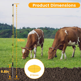 Adjustable height clips on the Toriexon step-in fence post for customized tension.
