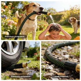 Torioweg all-weather hose stays flexible in heat and cold.
