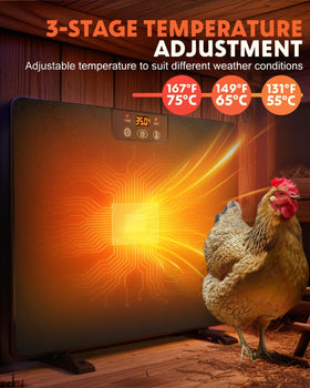 Torlaist brooder heater panel top view highlights slim profile for easy placement.