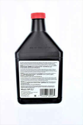 Toro LWNMR oil label detail showing SAE30 and capacity.