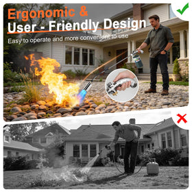 Torquen ergonomic handle with non-slip grip reduces hand fatigue.