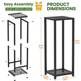 TOSKING two-tier plant shelf top view highlights open-grid sunlight access.