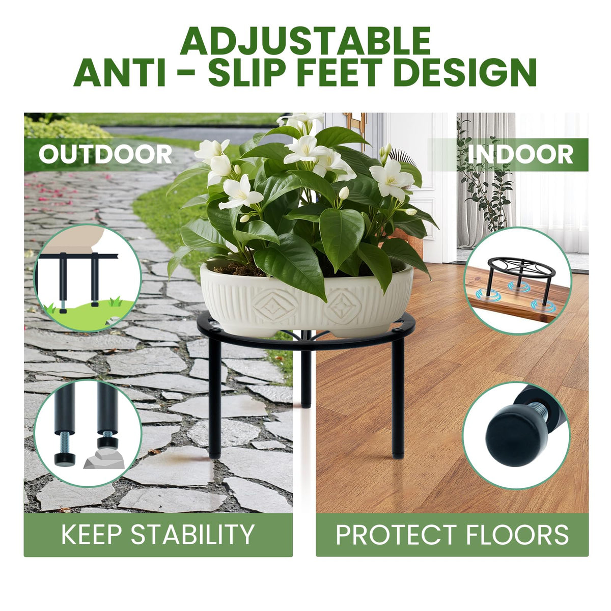 TOSKING compact plant stand fits windowsills and small spaces