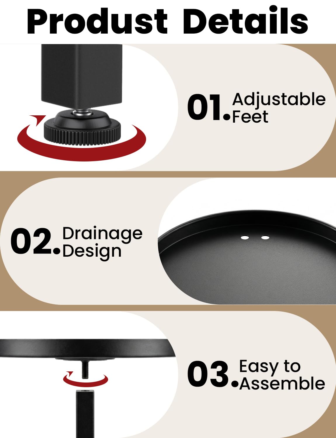 TOSKING easy-assembly with leveling feet ensures stable setup on uneven floors.