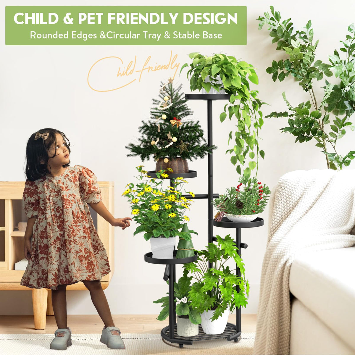 TOSKING heavy-duty iron frame detail emphasizes durable indoor or outdoor use.
